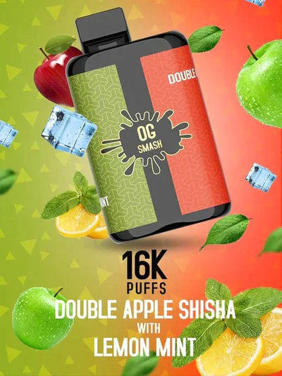 OG Smash Duo 16000 Puffs Double Apple Shisha & Lemon Mint