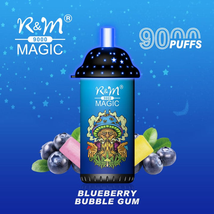 rnm magic 9000 puffs blueberry bubble gum