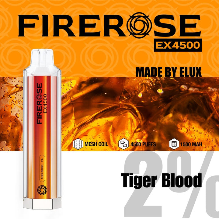 tiger blood fire rose 4500
